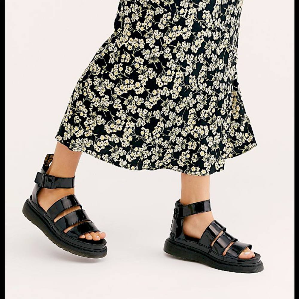 Dr Martens Clarissa Sandal Patent Black size 7